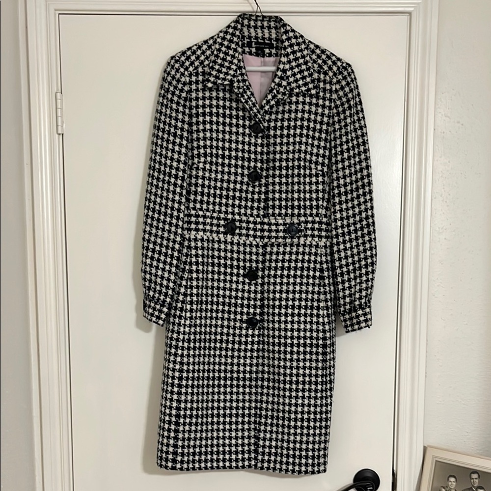 Larry Levine Black and White Houndstooth Jacket